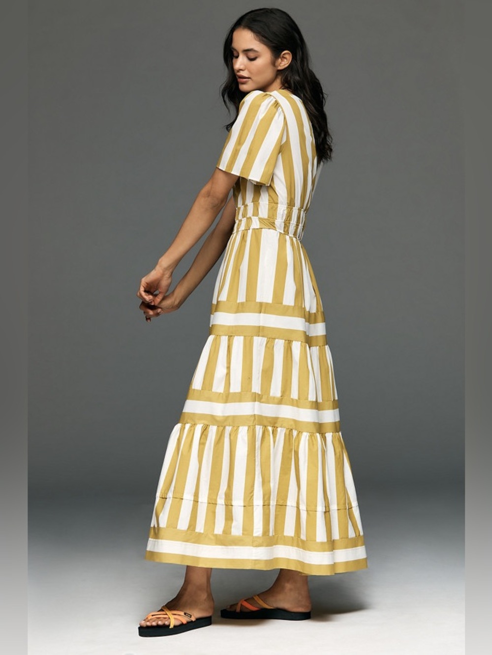 NWOT Anthropologie Somerset Maxi Dress (Ivory Stripe) - Picture 2 of 7